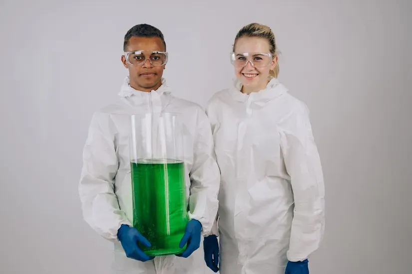 Students working in a science laboratory representing the Science stream after 10th